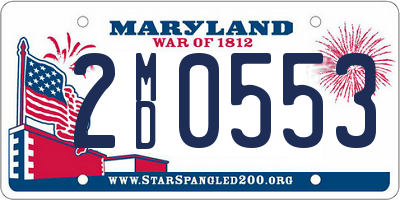 MD license plate 2MD0553