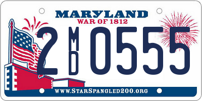 MD license plate 2MD0555