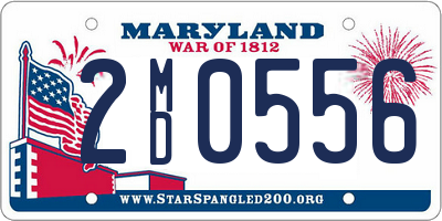 MD license plate 2MD0556