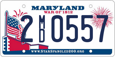 MD license plate 2MD0557