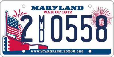 MD license plate 2MD0558