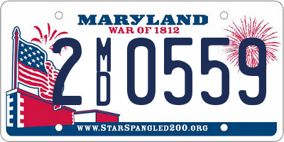 MD license plate 2MD0559