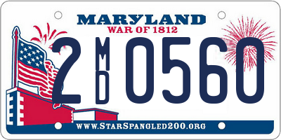 MD license plate 2MD0560