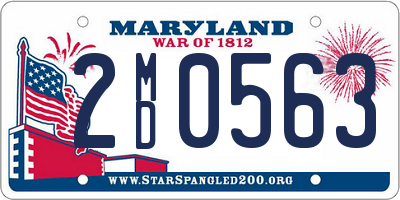 MD license plate 2MD0563