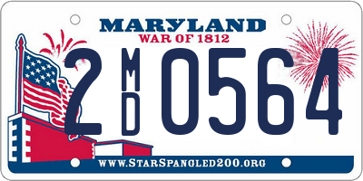 MD license plate 2MD0564