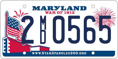 MD license plate 2MD0565