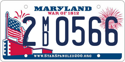 MD license plate 2MD0566