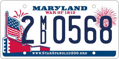 MD license plate 2MD0568