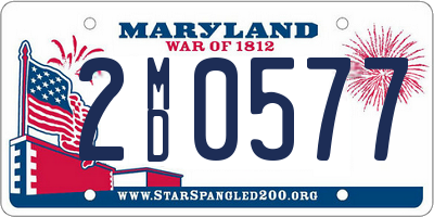 MD license plate 2MD0577