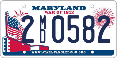 MD license plate 2MD0582