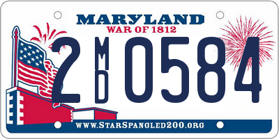 MD license plate 2MD0584