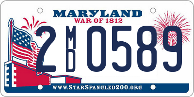 MD license plate 2MD0589