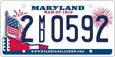 MD license plate 2MD0592