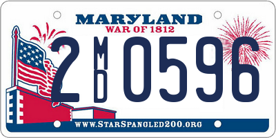 MD license plate 2MD0596