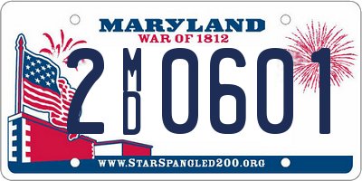 MD license plate 2MD0601