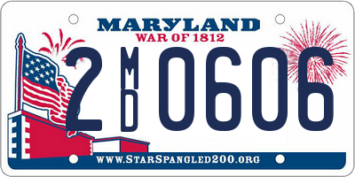 MD license plate 2MD0606