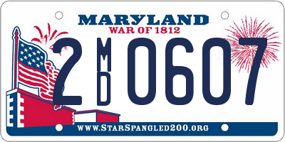 MD license plate 2MD0607