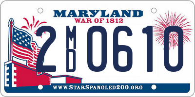 MD license plate 2MD0610