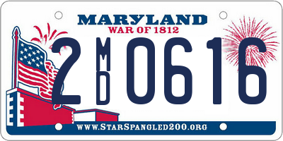 MD license plate 2MD0616