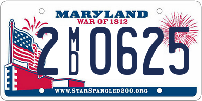 MD license plate 2MD0625