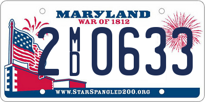 MD license plate 2MD0633