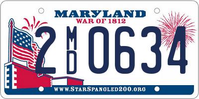 MD license plate 2MD0634