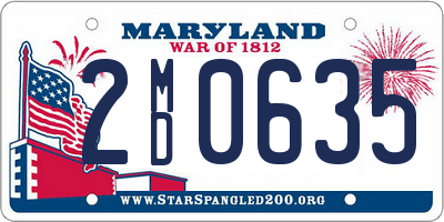 MD license plate 2MD0635