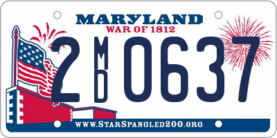 MD license plate 2MD0637