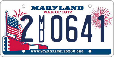 MD license plate 2MD0641