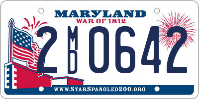 MD license plate 2MD0642