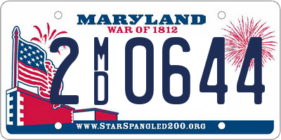 MD license plate 2MD0644