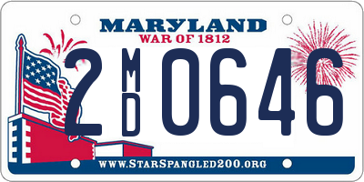 MD license plate 2MD0646