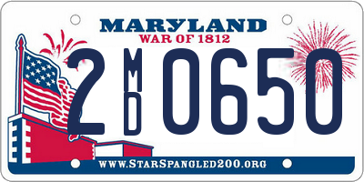 MD license plate 2MD0650