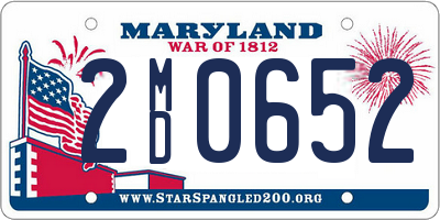 MD license plate 2MD0652