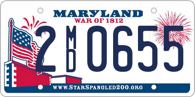 MD license plate 2MD0655