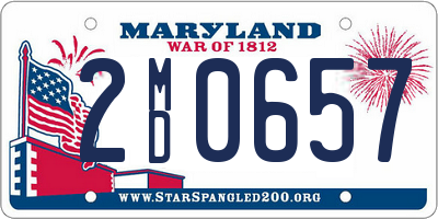 MD license plate 2MD0657