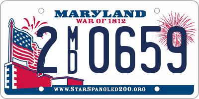 MD license plate 2MD0659