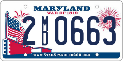 MD license plate 2MD0663