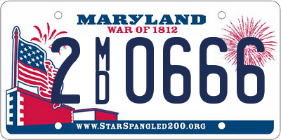 MD license plate 2MD0666