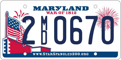 MD license plate 2MD0670