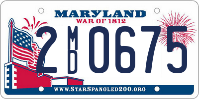 MD license plate 2MD0675