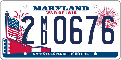 MD license plate 2MD0676