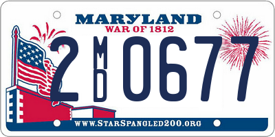 MD license plate 2MD0677