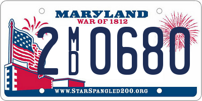 MD license plate 2MD0680