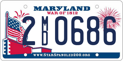 MD license plate 2MD0686