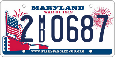 MD license plate 2MD0687