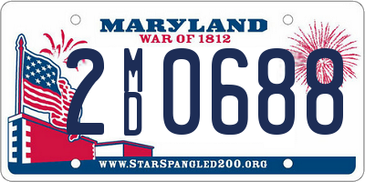 MD license plate 2MD0688