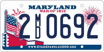 MD license plate 2MD0692