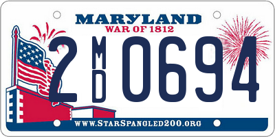 MD license plate 2MD0694