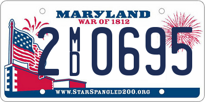 MD license plate 2MD0695